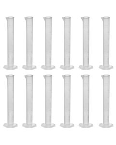 Eisco Labs Polypropylene Graduated Cylinder, Octagonal Base, 50ml (Pack Of 12)