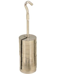 Eisco Labs Slotted Mass Set With Hanger - Stainless Steel - 9 Weights Totaling 500g