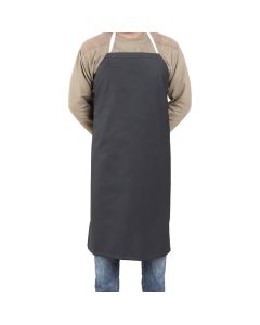 Eisco Labs Rubber Vinyl Apron, Medium (27"W X 36"L) - Black