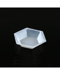 Globe Scientific Hexagonal Antistatic Weighing Dish, 50mL Vol