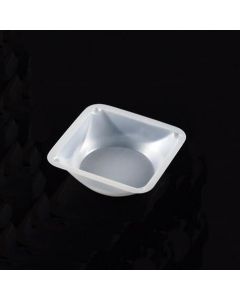 Globe Scientific Square Antistatic Weighing Dish, 20mL Vol, Polystyrene, White