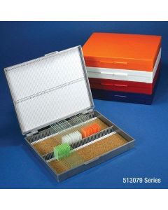 Globe Scientific 100-Place Slide Storage Box, ABS