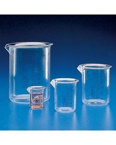 Globe Scientific Beaker, PMP (TPX), Printed Graduations, 25mL