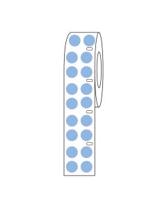 Globe Scientific Label Roll, Cryo, Direct Thermal, 9.5mm Dots, for 1.5mL Tubes, Blue