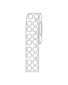Globe Scientific Label Roll, Cryo, Direct Thermal, 9.5mm Dots, for 1.5mL Tubes, White