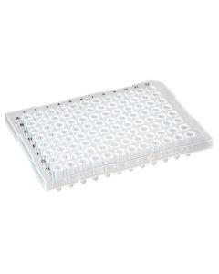 Globe Scientific 0.2mL 96-Well PCR Plate, Half Skirt (ABI-style), Flat top, Clear