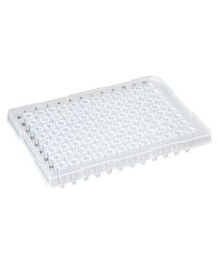 Globe Scientific 0.2mL 96-Well PCR Plate, Half Skirt (ABI-style), Ridged Rim, Clear