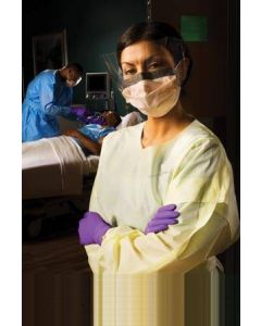 Halyard Isolation Gown, Yellow, Large, 100/Cs
