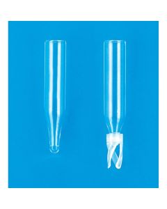 JG Finneran 250 Microliters Glass Big Mouth Conical limited Volume Insert, Pulled Point Interior, W/Bottom Spring 10-Pk(100) Qty (1000)