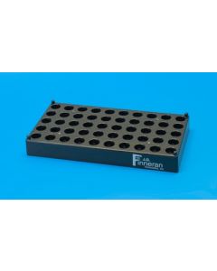 JG Finneran 50 Position Black Polypropylene Stackaule Rack For 12mm Vials And Tubes, Autoulavaule