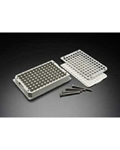 JG Finneran Porvair Solid Aluminum 96-Well Base Plate With Tapped Holes In Each Corner (For Use With Screws)