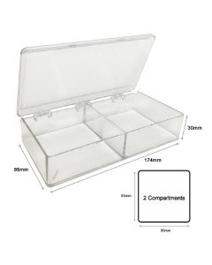 MTC Bio Multibox, 2 Compartments, 85 X 85 X 30mm - 6/Pk, 36/Cs