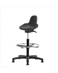 Neta ECOM Polyurethane Sit Stand - Nylon Base, Chrome Foot Ring