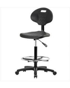 Neta ECOM Tulip Polyurethane High Bench Height Chair - Nylon Base Chrome