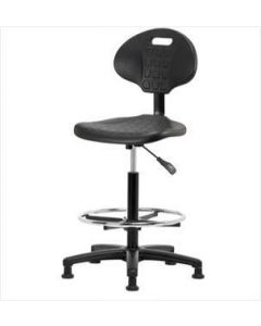 Neta ECOM Tulip Polyurethane High Bench Height Chair - Nylon Base Chrome