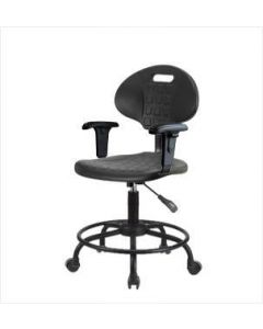 Neta ECOM Tulip Polyurethane Desk Height Chair - Round Tube Base Arms
