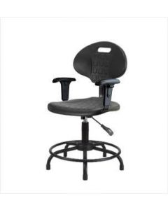 Neta ECOM Tulip Polyurethane Desk Height Chair - Round Tube Base Arms