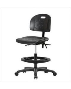 Neta ECOM Handle Polyurethane Medium Bench Height Chair - Nylon Base Black