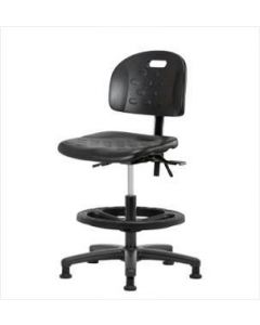 Neta ECOM Handle Polyurethane Medium Bench Height Chair - Nylon Base Black