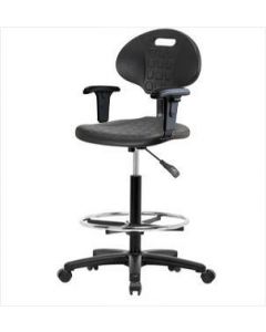 Neta ECOM Tulip Polyurethane High Bench Height Chair - Nylon Base Arms
