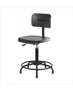 Neta ECOM Polyurethane Medium Bench Height Chair - Round Tube Base Glides