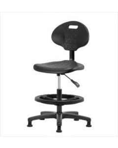 Neta ECOM Tulip Polyurethane Medium Bench Height Chair - Nylon Base Black