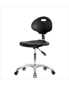 Neta ECOM Tulip Polyurethane Desk Height Chair - Chrome Base Chrome Casters