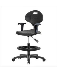 Neta ECOM Tulip Polyurethane Medium Bench Height Chair - Nylon Base Arms