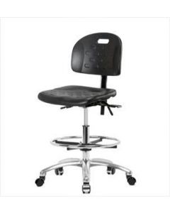 Neta ECOM Handle Polyurethane Medium Bench Height Chair - Chrome Base Tilt