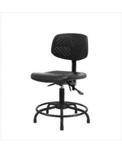 Neta ECOM Polyurethane Desk Height Chair - Round Tube Base Glides