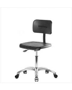 Neta ECOM Polyurethane Desk Height Chair - Chrome Base Chrome Casters