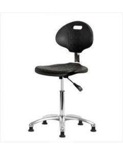 Neta ECOM Clean Room Tulip Polyurethane Medium Bench Height Chair - Chrome
