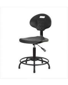Neta ECOM Tulip Polyurethane Medium Bench Height Chair - Round Tube Base