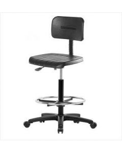Neta ECOM Polyurethane High Bench Height Chair - Nylon Base Chrome Foot