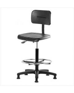 Neta ECOM Polyurethane High Bench Height Chair - Nylon Base Chrome Foot