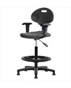 Neta ECOM Tulip Polyurethane High Bench Height Chair - Nylon Base Arms