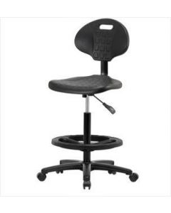 Neta ECOM Tulip Polyurethane High Bench Height Chair - Nylon Base, Black