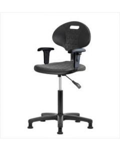 Neta ECOM Tulip Polyurethane Medium Bench Height Chair - Nylon Base Arms
