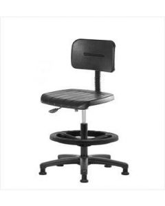 Neta ECOM Polyurethane Medium Bench Height Chair - Nylon Base Black Foot