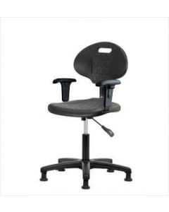Neta ECOM Tulip Polyurethane Desk Height Chair - Nylon Base Arms, Glides