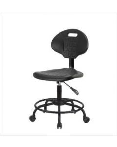 Neta ECOM Tulip Polyurethane Desk Height Chair - Round Tube Base Casters