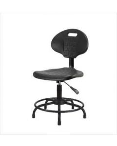 Neta ECOM Tulip Polyurethane Desk Height Chair - Round Tube Base Glides
