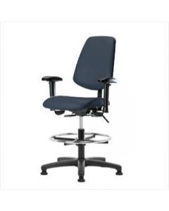 Neta ECOM Vinyl Medium Bench Height Chair - Medium Back Nylon Base