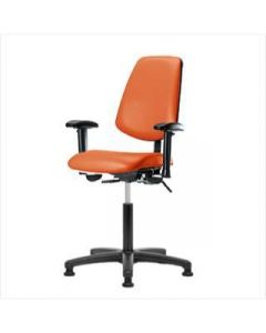 Neta ECOM Vinyl Medium Bench Height Chair - Medium Back Nylon Base