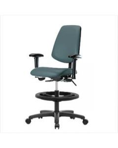 Neta ECOM Vinyl Medium Bench Height Chair - Medium Back Nylon Base