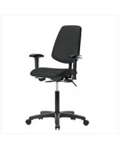Neta ECOM Vinyl Medium Bench Height Chair - Medium Back Nylon Base