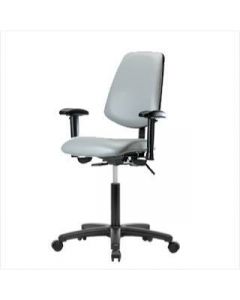 Neta ECOM Vinyl Medium Bench Height Chair - Medium Back Nylon Base