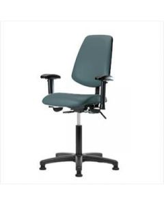 Neta ECOM Vinyl Medium Bench Height Chair - Medium Back Nylon Base