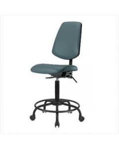 Neta ECOM Vinyl Medium Bench Height Chair - Medium Back Round Tube Base
