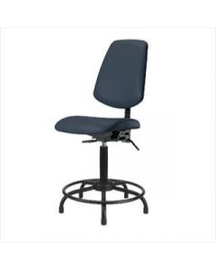 Neta ECOM Vinyl Medium Bench Height Chair - Medium Back Round Tube Base